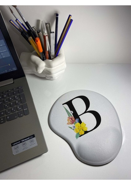 Harf Bakılı Bilek Destekli Mouse Pad