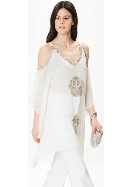 Detaylı Askılı Bluz Kemik Y1765101_019