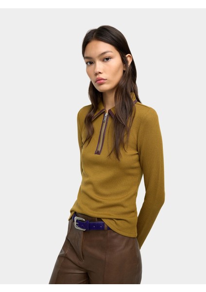 Polo Yakalı Nervürlü Üst fiyatları