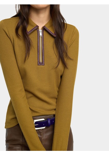 Polo Yakalı Nervürlü Üst indirimleri