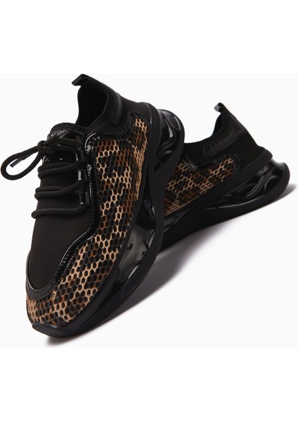 Erona Leopar Desenli Rugan Detaylı Kadın Spor Ayakkabı modelleri