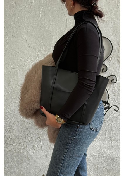 Lagraccio Paris Kadın Nappe Makyaj Çantalı Omuz Çantası Siyah modelleri