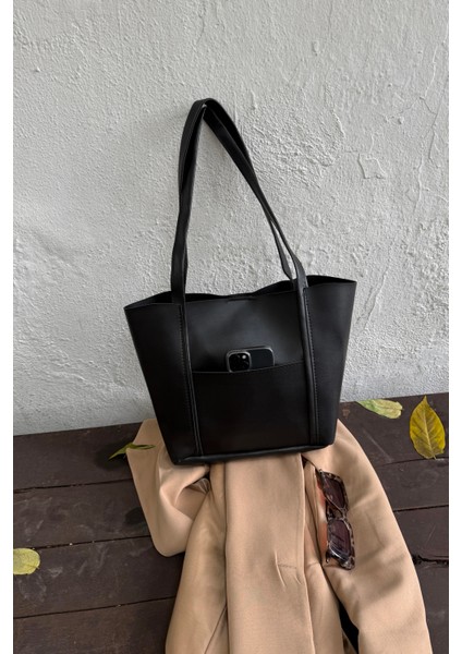 Lagraccio Paris Kadın Nappe Makyaj Çantalı Omuz Çantası Siyah fırsatları