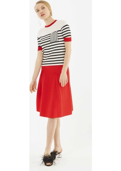 Piliseli Triko Etek Kırmızı Y1871008_006 fiyatları