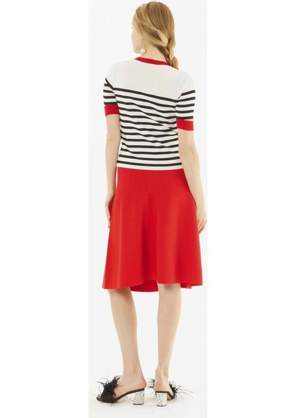 Piliseli Triko Etek Kırmızı Y1871008_006 modelleri