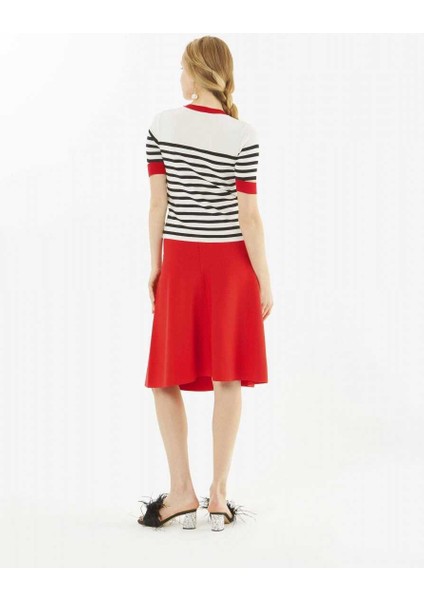 Piliseli Triko Etek Kırmızı Y1871008_006 indirimleri