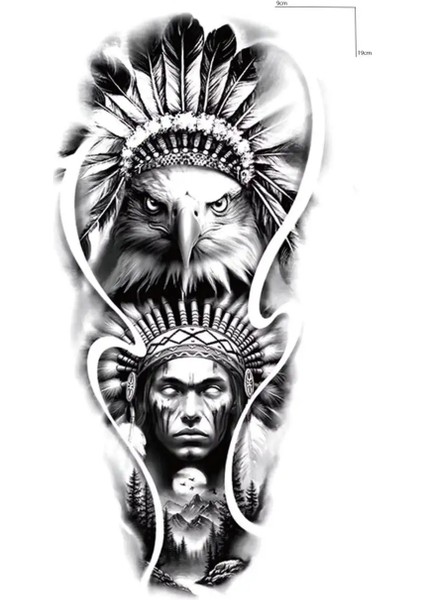 Geçici Kızılderi Model Dövme Tattoo Sticker fiyatları