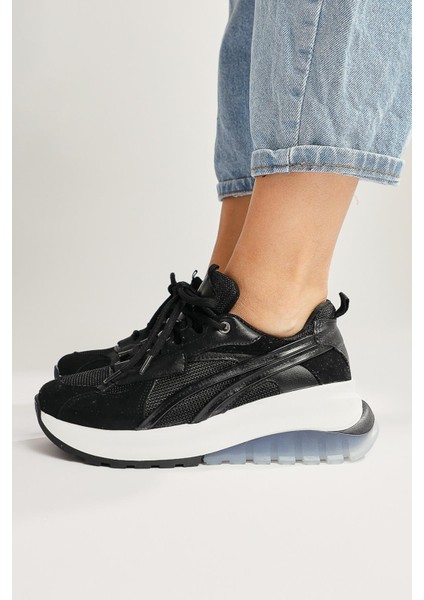 Jillian Siyah Topuk Detaylı Spor Ayakkabı