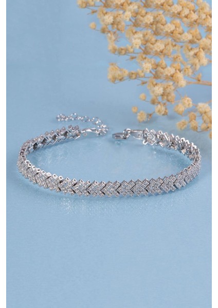 Pırlanta Montür Su Yolu Gümüş Bileklik indirimleri