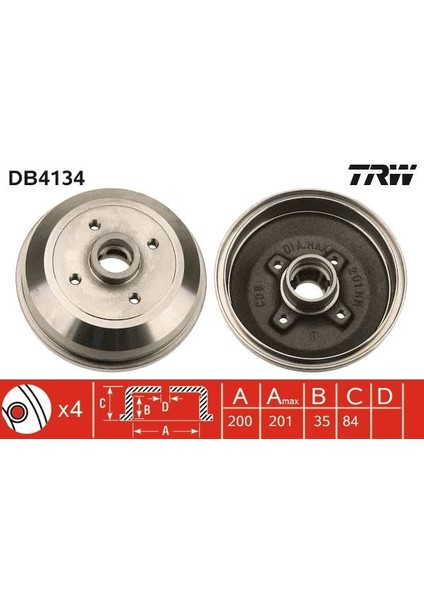 ARKA FREN KAMPANASI CORSA A 1983-1992 -CORSA B-TIGRA A 1993-2002 ABS Lİ 90509107 418025 90425919 90425920