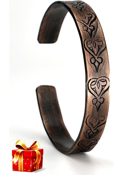 El Yapımı Ayarlanabilir Saf Bakır Bileklik Seti, Bakır Bilezik BB-302