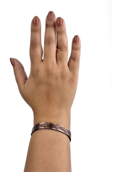 El Yapımı Ayarlanabilir Saf Bakır Bileklik Seti, Bakır Bilezik BB-302 fırsatları