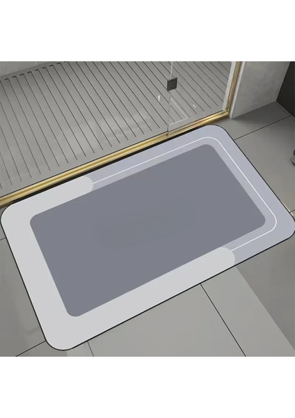 Şık Tasarım Su Emici Banyo Lavabo Tuvalet Kaymaz Tabanlı Kare Paspas 38X58 cm Yazısız Modela-60 fırsatları