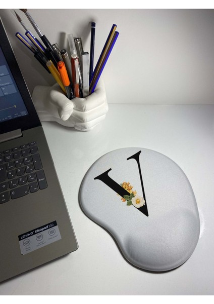 Harf Bakılı Bilek Destekli Mouse Pad