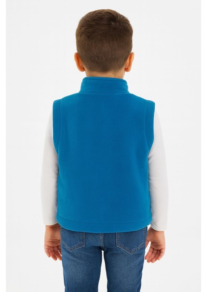 Kolsuz Fermuarlı Astarlı Çift Cepli Dik Yaka Çocuk Yelek fiyatları