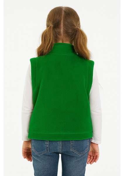 Kolsuz Fermuarlı Astarlı Çift Cepli Dik Yaka Çocuk Yelek fırsatları