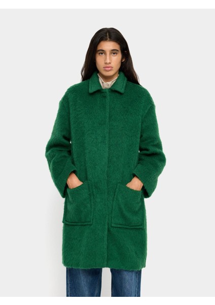 Yün Karışımlı Suni Kürk Efektli Ceket indirimleri