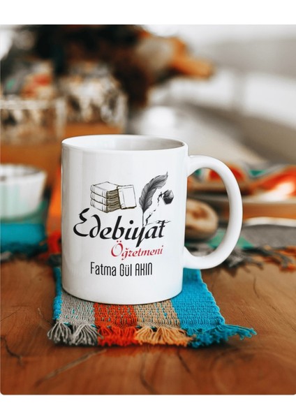 Öğretmenler Günü Edebiyat Öğretmeni Kupa Bardak