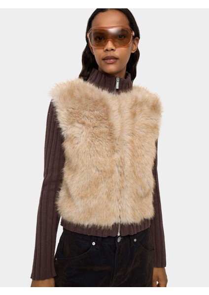 Kürk Efektli Örme Hırka fiyatları