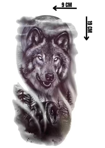Geçici Kurt Model Dövme Tattoo Sticker fiyatları