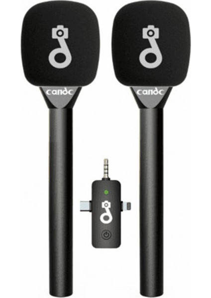Çift Mikrofonlu Profosyonel Kablosuz Yüksek Kaliteli Ses Kaydı Röportaj Mikrofonu modelleri