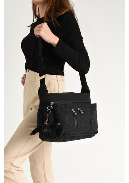 Lüks Figürlü Gösterişli Bol Bölmeli Çapraz Çanta