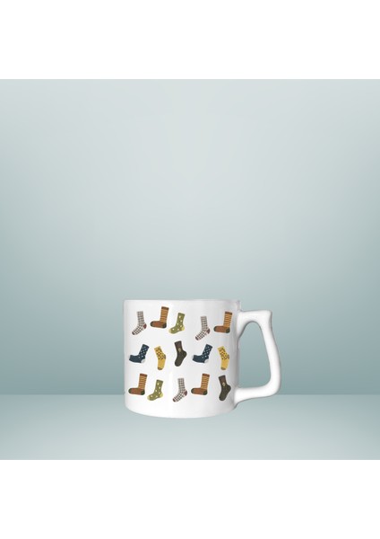 Çoraplar Baskılı Lüks Kupa Bardak