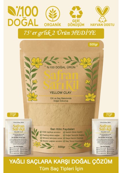 Safran Sarı Kil Yellow Clay Hair Saç Bakım Ürünü