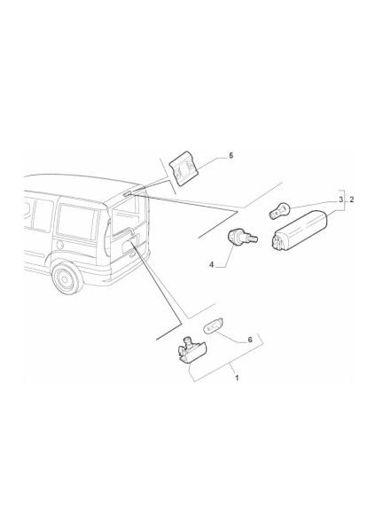 ARKA PLAKA LAMBASI DOBLO I-2-FIORINO-BIPPER-NEMO İKİ KAPI DUYLU AMPÜLLÜ 46814089 1359977080 6340 H0