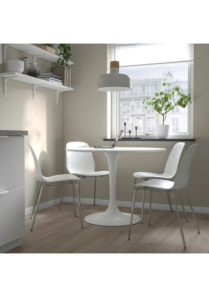 Docksta Yuvarlak Mutfak Masası Beyaz 4 Kişilik 103 cm indirimleri
