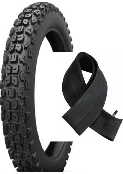 17 Jant 3.00-17 Tube Type (Iç Lastikli) 6pr (6 Kat) Kross (Dişli) Safari Motosiklet Dış Lastiği + Krt Iç Lastik Seti (2025)