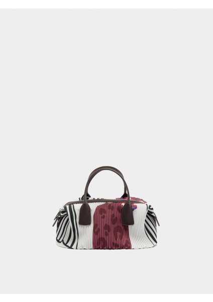 Desenli Teknik Kumaş Tote Çanta