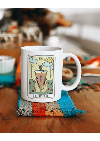 Tarot Kartı Coffe Baskılı Kupa Bardak