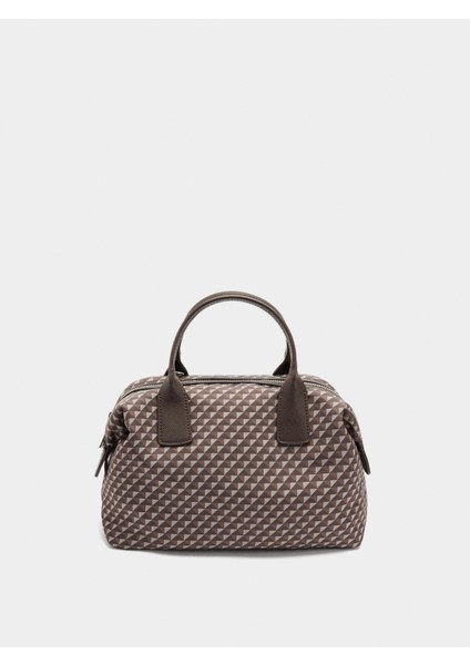 Desenli Teknik Kumaş Tote Çanta