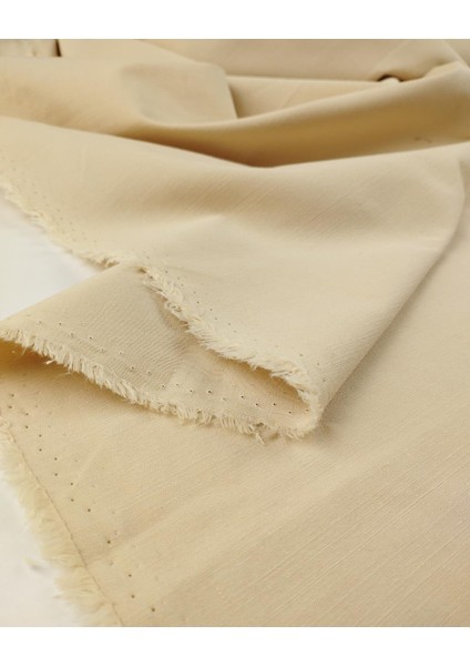 %100 Pamuk Krem Renkte Dokuma (En 150 cm x Boy 360 Cm)