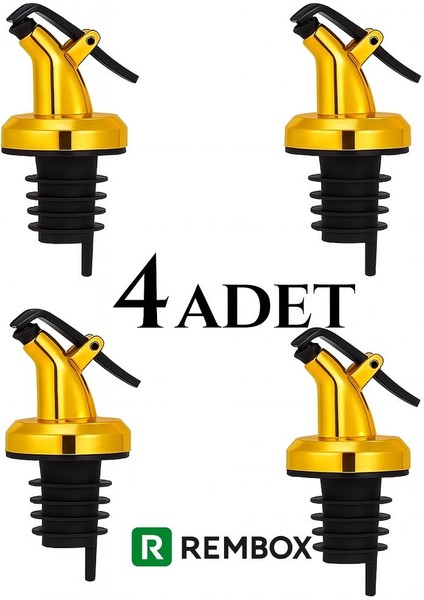 4 Lü Gold Akıllı Yağdanlık Sosluktıpası – Damlatmaz, Şık ve Dayanıklı Tasarım