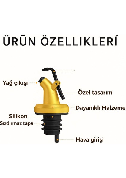 4 Lü Gold Akıllı Yağdanlık Sosluktıpası – Damlatmaz, Şık ve Dayanıklı Tasarım fiyatları