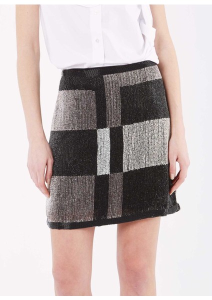 İşlemeli Abiye Kadın Etek Siyah Y9963101_001