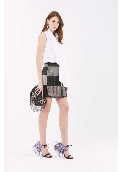 İşlemeli Abiye Kadın Etek Siyah Y9963101_001