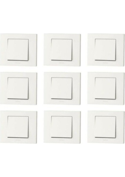 Grano Beyaz Anahtar 9'lu Paket Çerçeve Dahil modelleri