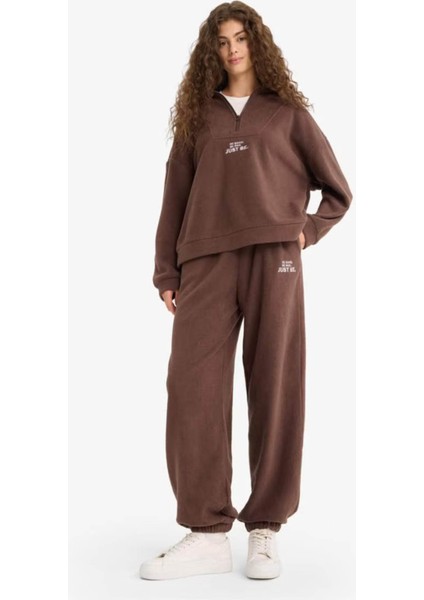 Standart Fit Beli Bağcıklı Cepli Polar Eşofman Altı fiyatları