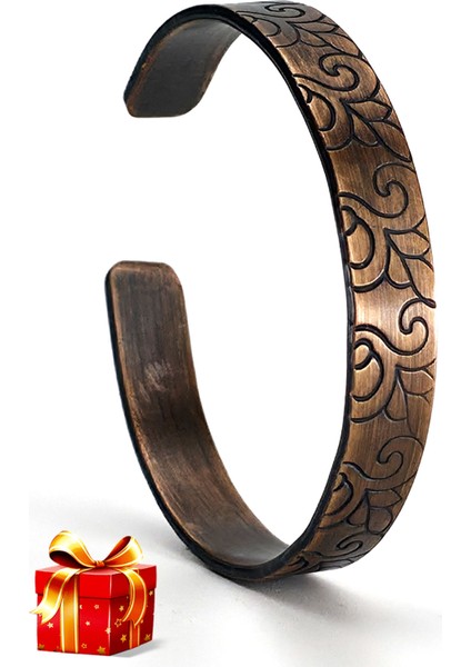 El Yapımı Ayarlanabilir Saf Bakır Bileklik Seti, Bakır Bilezik BB-306