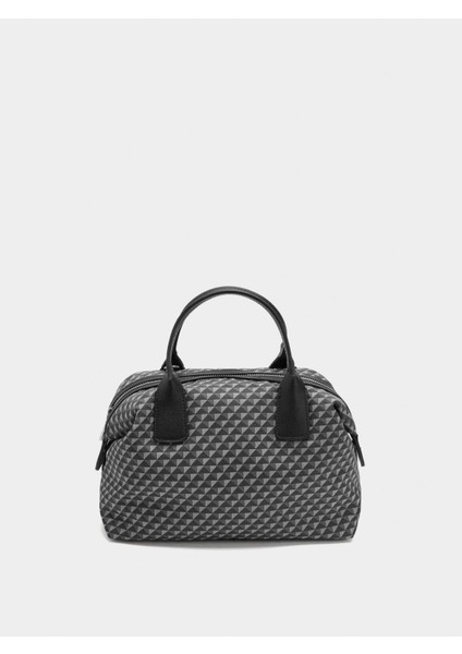 Desenli Teknik Kumaş Tote Çanta