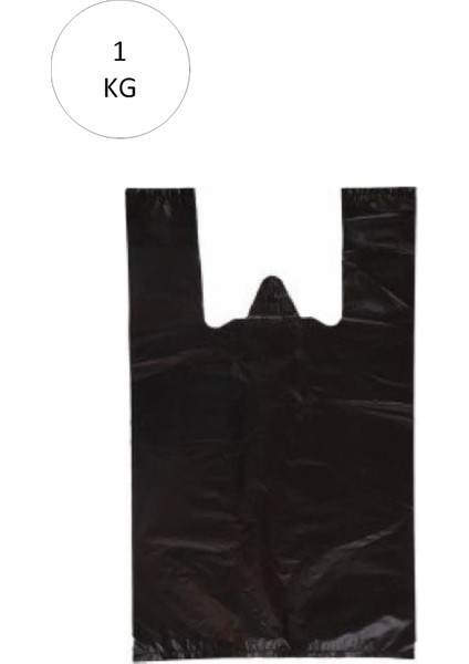 Siyah Atlet Poşet Orta Boy 29X50 cm Takriben 85 Adet 1 kg