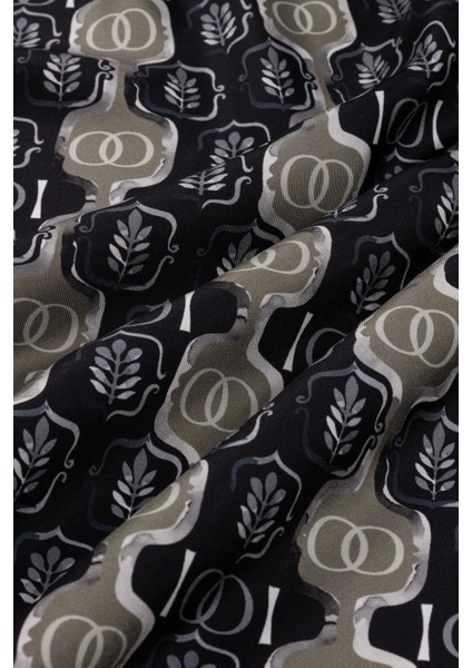 Girdap Siyah-Gri Tivil Ipek Eşarp 95X95 fırsatları