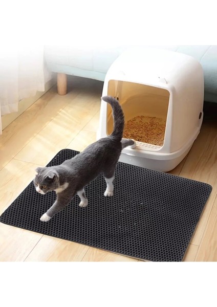 Elekli Kedi Tuvalet Önü Paspası - Siyah modelleri