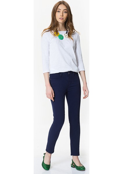 Pamuklu Pantolon Lacivert Y1751105_015