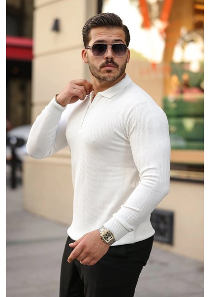 Erkek Pirinç Desenli Uzun Kollu Yakalı Triko fiyatları