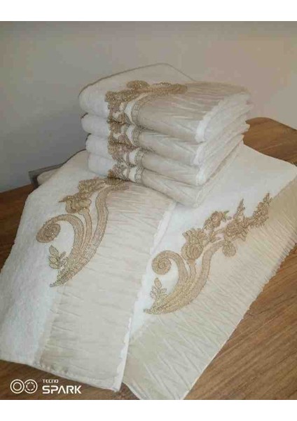 %100 Pamuklu 50×90 Piliseli Güpürlü Lüx Kutulu Çeyizlik El ve Yüz Havlu Seti fiyatları