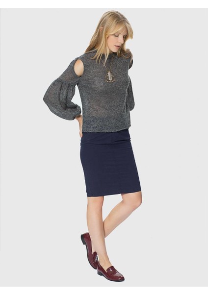 Yırtmaç Detaylı Mini Etek Lacivert K1856103_015 fiyatları